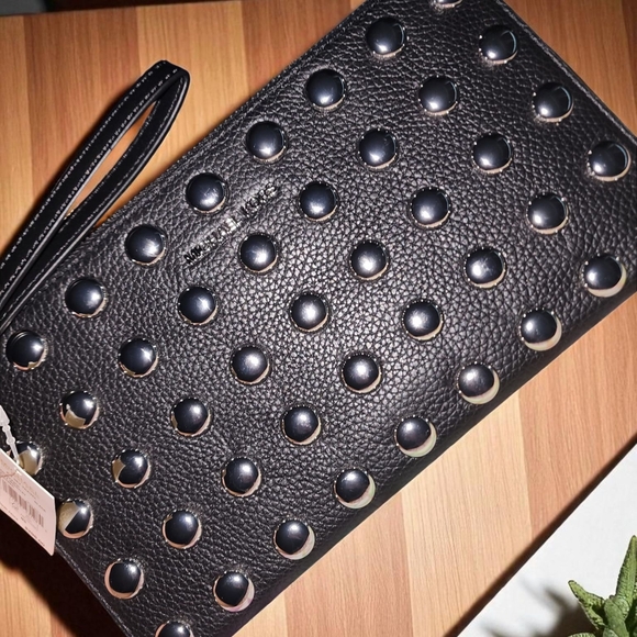Michael Kors Handbags - Micheal Kors Large Black Studded Wristlet